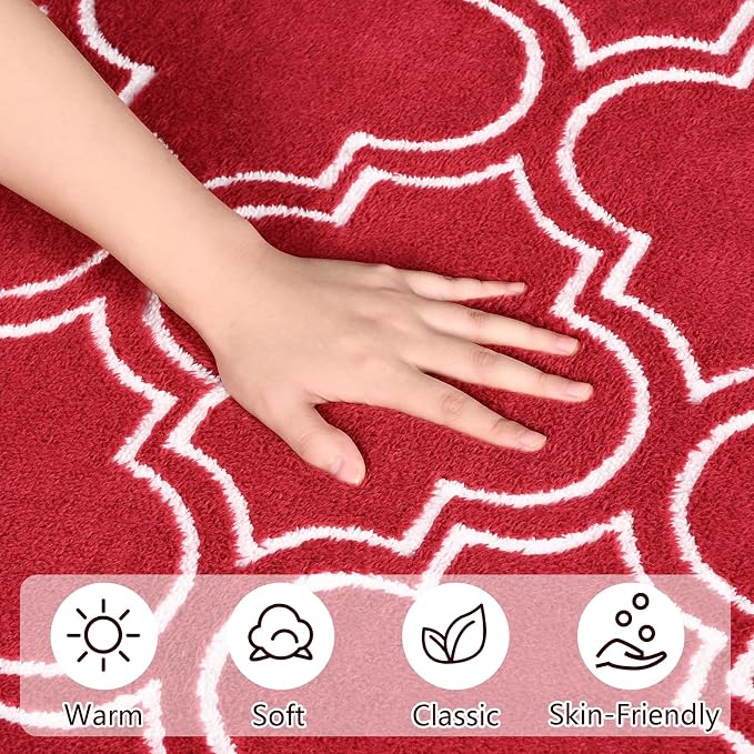 Amearea Fluffy Indoor Trellis Rug, Soft Moroccan Home Rugs - Image 6