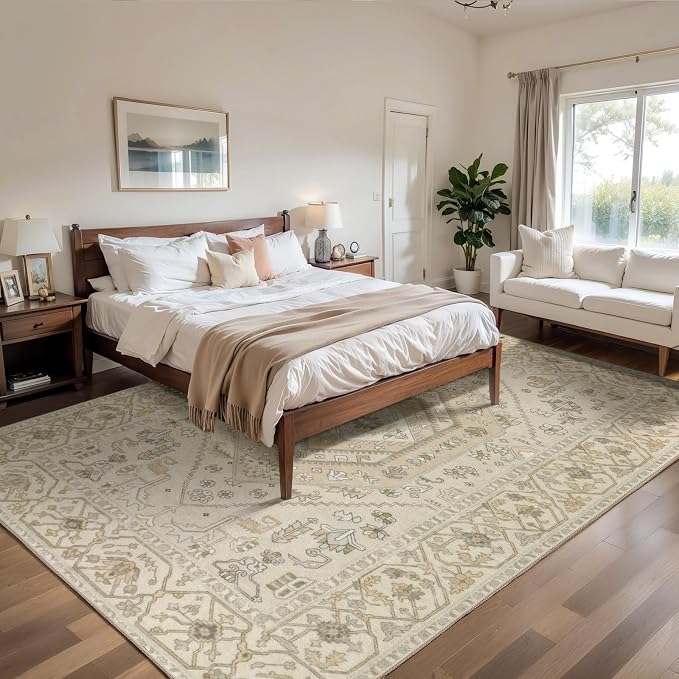SERISSA Washable Rugs 8x10 Area Rugs, Large Non-Slip Boho Living Room Rug - Image 3