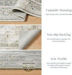 Phantoscope Washable Area Rug 6'x9' Non-Slip, Vintage Neutral Rugs - Image 5