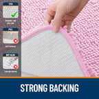 OLANLY Bathroom Rugs 47x17, Extra Soft Absorbent Chenille Bath Rugs, Rubber - Image 6