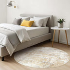 Round Rug Living Room Rugs: 5Ft Washable Circle Large Abstract Modern Soft - Image 5
