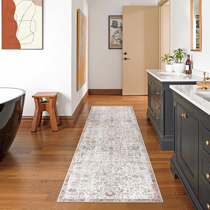 jinchan Kalen Runner Rug 2x7 Washable Hallway Rug Vintage Indoor Thin Retro - Image 4
