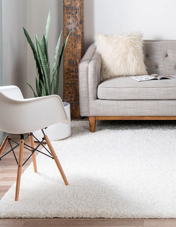 Unique Loom Solid Shag Collection Area Rug - Image 3