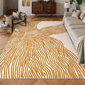 YIHOUSE Orange Rug for Living Room, 5×7 Modern Abstract Area Rug, Geometric by YIHOUSE