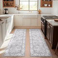 jinchan Fiora Runner Rug 3x8-2pcs Kitchen Washable Vintage Rug Hallway Rug by JINCHAN