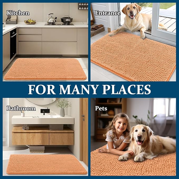 OLANLY Dog Door Mat for Muddy Paws 59x32, Absorbs Moisture and Dirt, Absorbent - Image 8