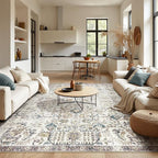 jinchan Kalen Area Rug 9x12 Washable Living Room Rug Vintage Indoor Large Floor by JINCHAN