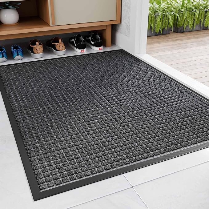 Amyracel Entrance Front Door Mat, Heavy Duty Rubber Backing Doormat by Amyracel
