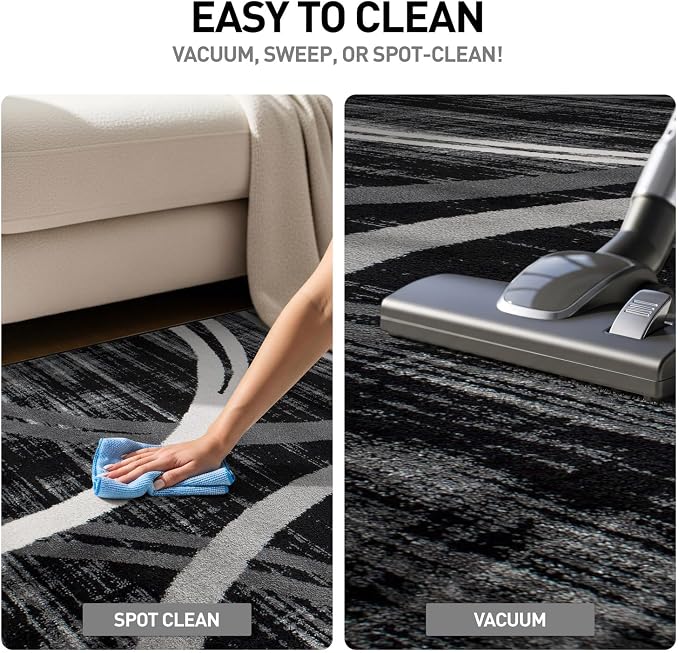 Rugshop Modern Wavy Circles Design Area Rug, Carpet - Image 7