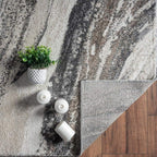 LUXE WEAVERS Lagos Collection 7983 Grey 5x7 Art Deco Area Rug - Image 9