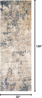 Loloi Teagan Collection TEA-06 Sand/Mist 2'-8" x 10'-6" Runner Rug, Soft - Image 2