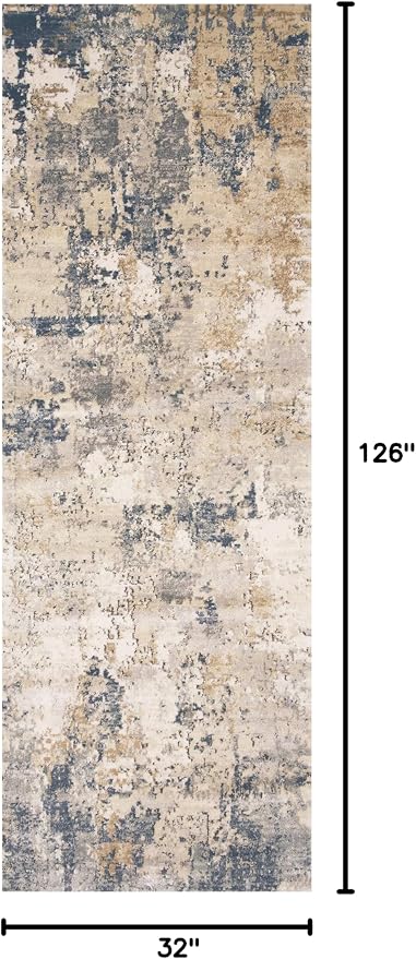 Loloi Teagan Collection TEA-06 Sand/Mist 2'-8" x 10'-6" Runner Rug, Soft - Image 2