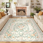 GarveeHome Washable Floral Area Rug 5x7 by GarveeHome