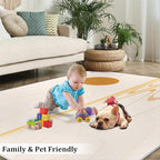 Boho Sun Area Rugs 3x5ft, Minimalist Sunburst Boys Rugs - Image 4