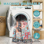 WILLSUN Washable Area Rugs, 2x6 Non-Slip Boho Area Rugs - Image 5
