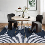 HelloTree Area Rug for Living Room 6x9 Washable Geometric Moroccan Rug Stripe - Image 3