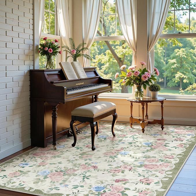 Lahome Vintage Floral Area Rugs 8x10, Large Rugs - Image 3