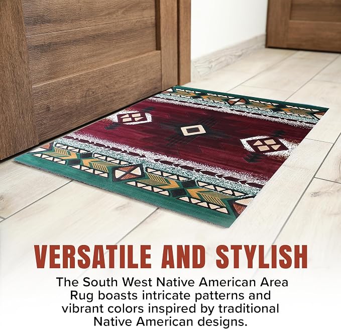 YHSF South West Native American Area Rug C318 - Image 7