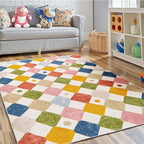 jinchan Macy Area Rug 3x5 Kids Washable Indoor Floor Cover Non-Slip Modern Soft by JINCHAN