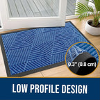 Kitinjoy Front Door Mat Outside Entrance, Sturdy Natural Dirt Trapper, Heavy - Image 5