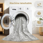 Area Rugs 9x12 Living Room: Washable Large Abstract Neutral Modern Soft Rugs - Image 2