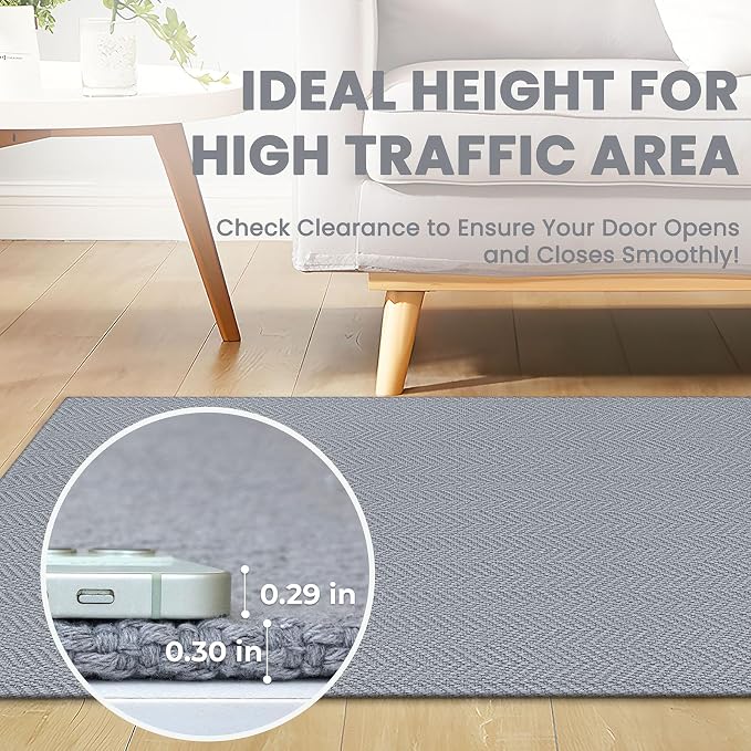 Braided Runner Rug 2x8 Ft Washable Runners - Image 2
