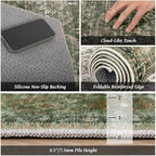 Washable 4x6 Rugs for Living Room, Boho Non-Slip Vintage Distress Small Rugs - Image 5