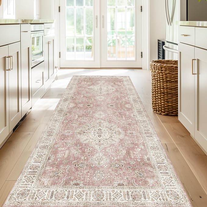Washable Runner Rugs for Entrance 2x6 Non-Slip Hallway Runner Rugs Vintage - Image 5