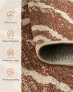 Area Rug 7x9 Rug Machine Washable Non-Slip Low Pile Print Pattern Western Rug - Image 3