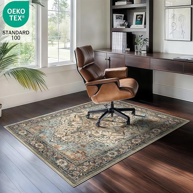4x6 Machine Washable Area Rug for Living Room, Kids and Pets Friendly for - Image 3