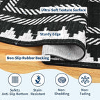 Modern Low Pile Non Slip 5x7 Machine Washable Living Room Area Rug Foldable - Image 4
