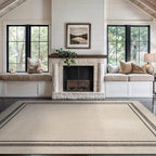 Beverly Rug Easy Jute Bordered Rug 9x12 Washable Large Indoor Outdoor Area Rugs - Image 4