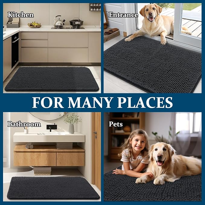 OLANLY Dog Door Mat for Muddy Paws 44x24, Absorbs Moisture and Dirt, Absorbent - Image 8