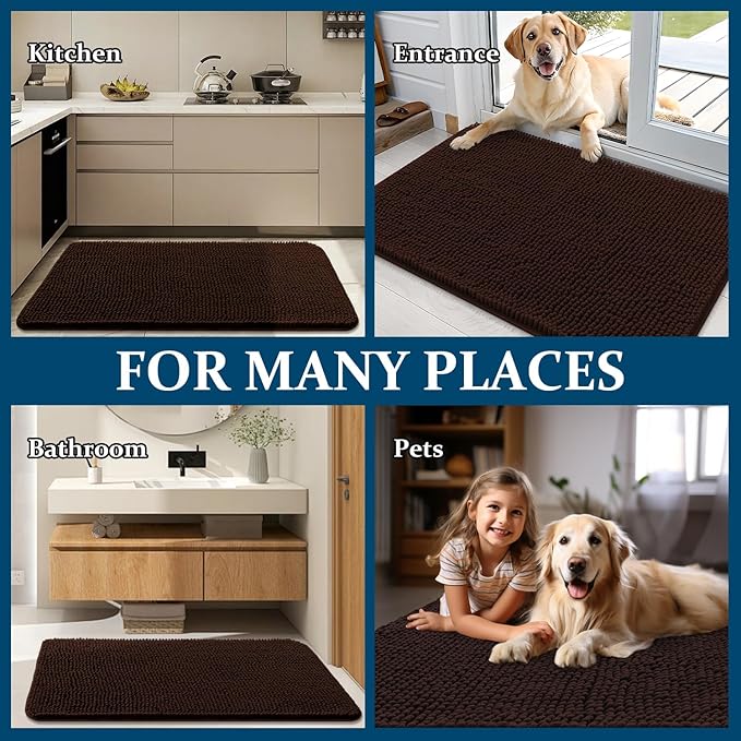 OLANLY Dog Door Mat for Muddy Paws 47x20, Absorbs Moisture and Dirt, Absorbent - Image 8
