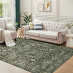 Morebes Vintage Large Rugs for Living Room, Washable 8x10 Area Rugs Non Slip by Morebes