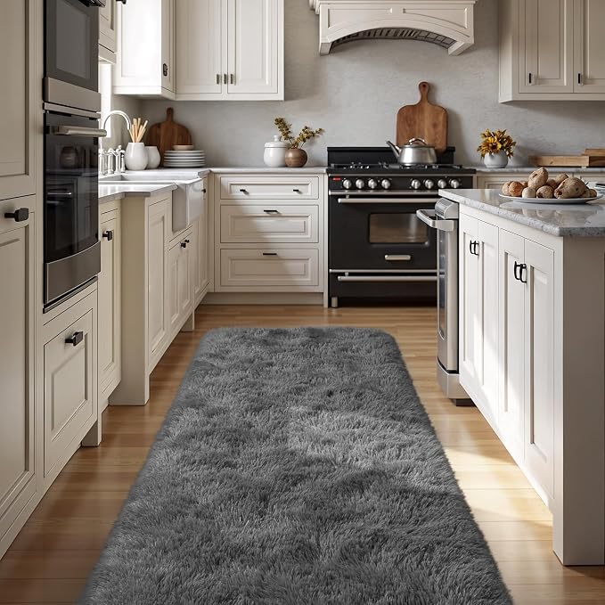 Zentavio Runner Rugs for Hallway 2x6 Shag Soft Bedroom Bedside Rugs Non Slip - Image 8