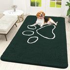 OLANLY Dog Door Mat for Muddy Paws 70x46, Paw Print Design, Absorbs Moisture by OLANLY