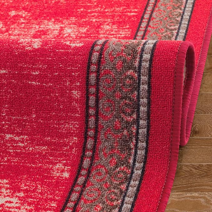 Antep Rugs Alfombras Bordered Modern 2x10 Non-Slip Low Pile Rubber Backing - Image 6