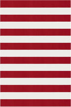 KOZYFLY Red White Striped Outdoor Rug 3x5 Ft Woven Christmas Area Rug Washable - Image 8