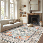 VK VK·LIVING Machine Washable Rug 5'x7' Vintage Design Washable Area Rugs by VKVK%C2%B7LIVING
