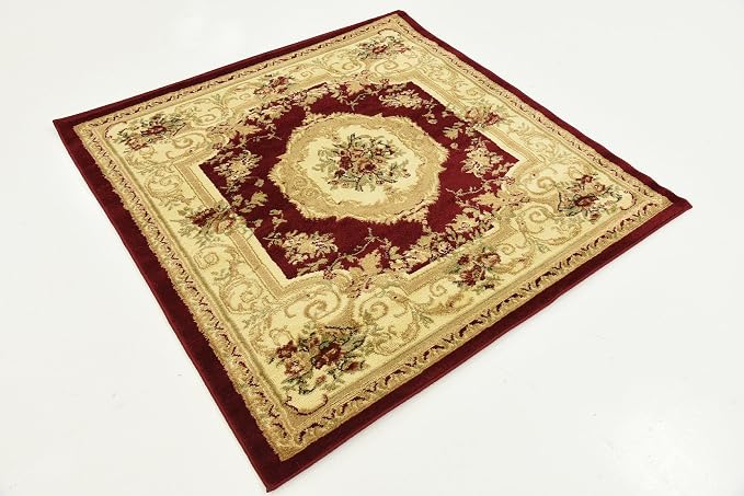 Unique Loom Versailles Collection Traditional Classic Floral Motif Area Rug - Image 4