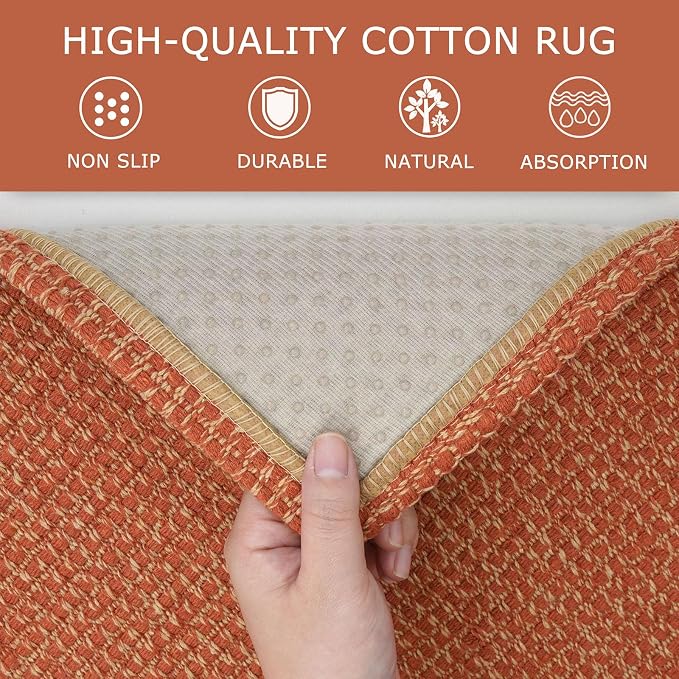 KOZYFLY Rugs for Entryway 3x5 ft Washable Area Rug Non Slip Rubber Backed Entry - Image 6