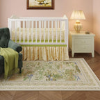 Rugcomf 4x6 Rug for Bedroom Impressionist-Style Vintage Washable Rugs Non Slip - Image 4