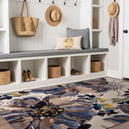 Rugshop Cream Bright Flowers Non Slip Non-Shedding Area Rug - Image 10