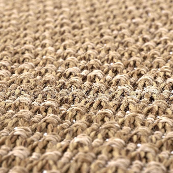 Easy Jute Rugs 5x7 Natural Color Living Room Indoor Outdoor Area Rug - Image 6