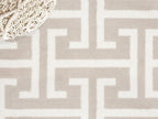 Abani Contemporary 3D Beige & White Modern Greek Key Pattern Area Rug - Image 7