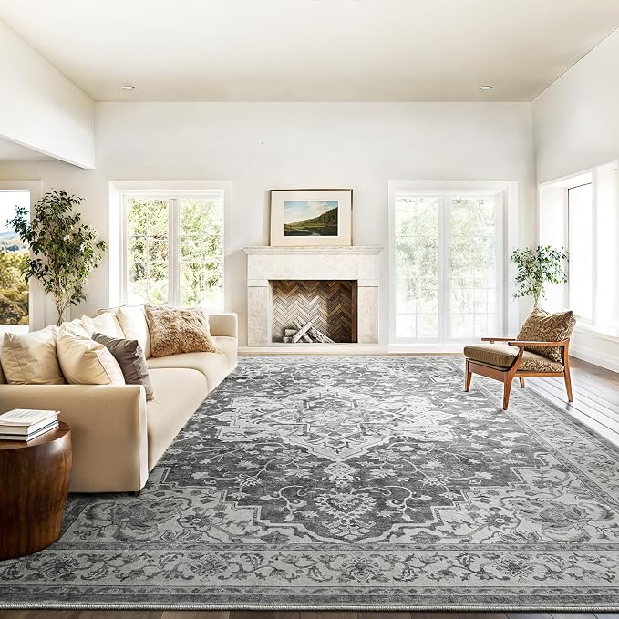 Marsail 8x10 Washable Area Rug, Soft & Slip-Resistant Large Area Rug - Image 6