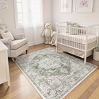 LIVEBOX Washable Area Rug 4x6 Vintage Tribal Bedroom Rugs Vintage Low-Pile - Image 8