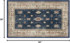 RUGGABLE Washable Vintage Area Rug – Verena Sapphire 3x5, Stain-Resistant - Image 3