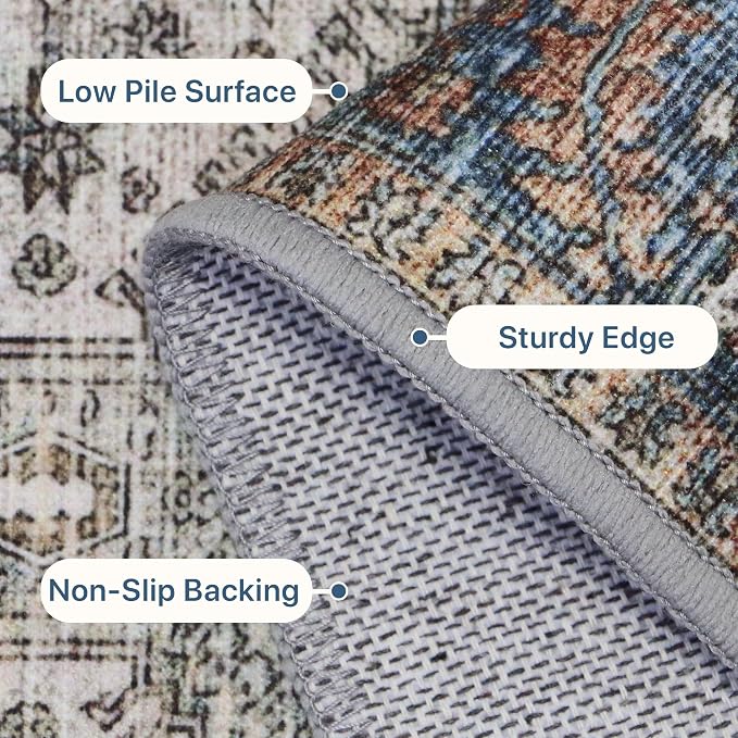 Bavni Clearance 2x5 Runner Rug Non Slip, Machine Washable Rug Runners - Image 8